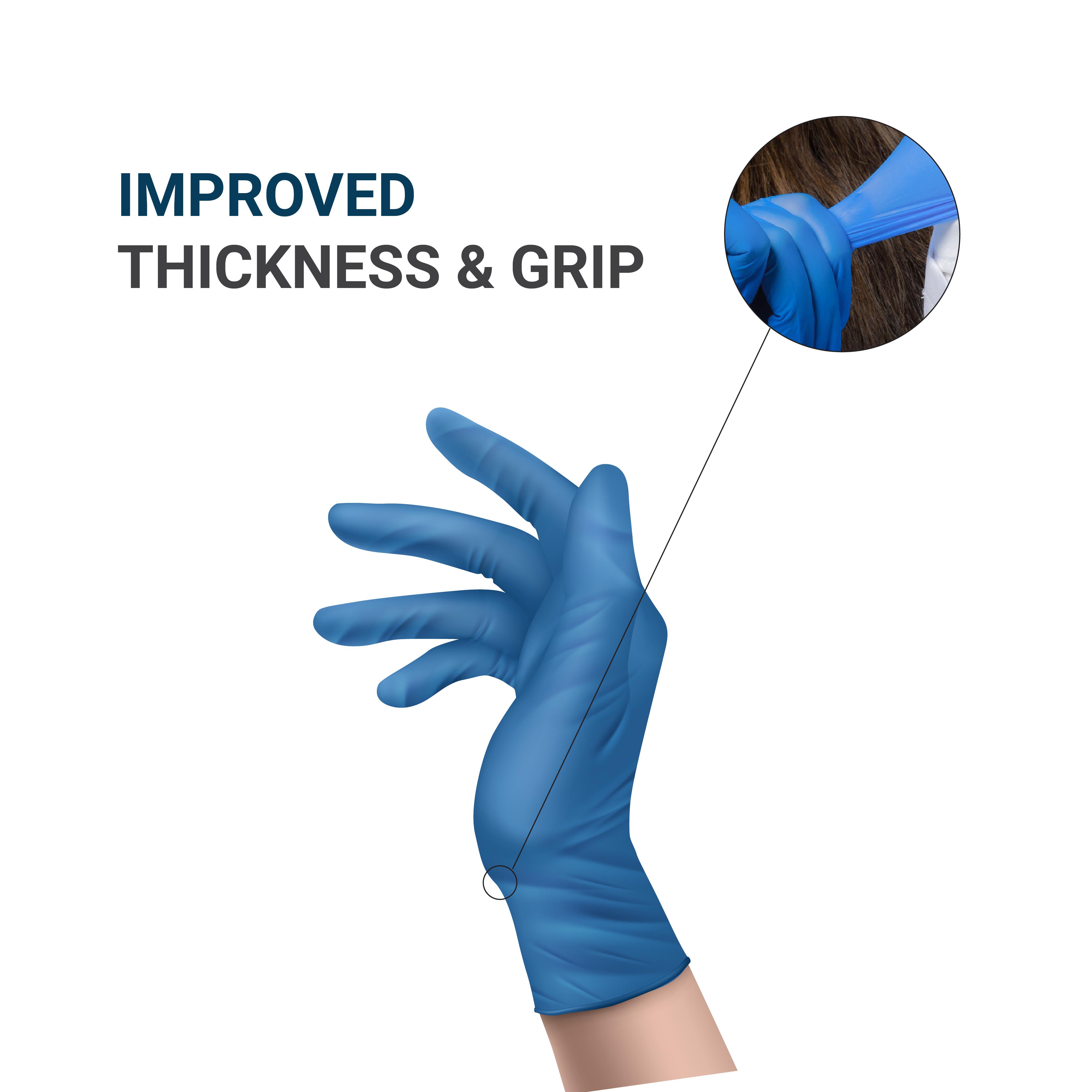 Disposable Powder Free Hand Gloves Blue Vinyl Medium
